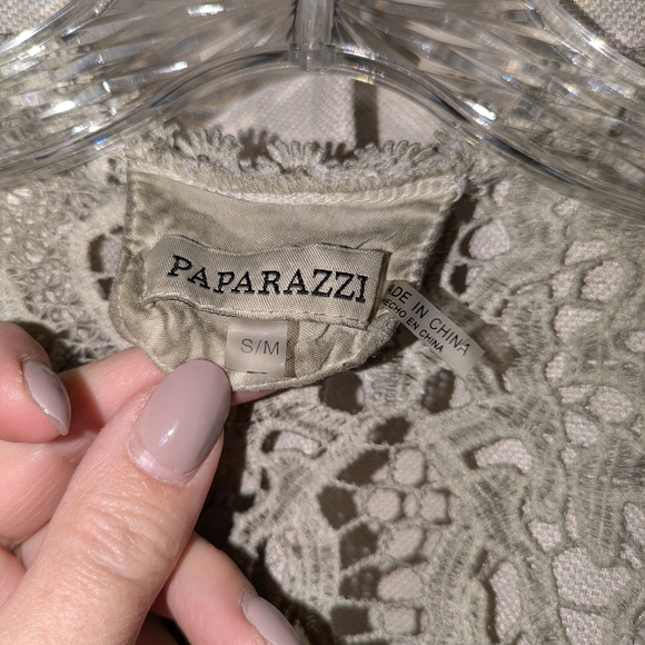 Paparazzi Elegant Lace Cardigan - Cream - Picture 2 of 4